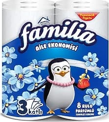 Familia Aile Ekonomisi 3 Katlı 8'li Tuvalet Kağıdı ürün görseli