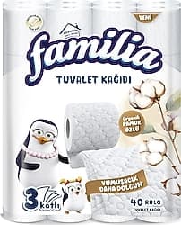 Familia Plus Organik Pamuk Özlü 40'lı Tuvalet Kağıdı ürün görseli