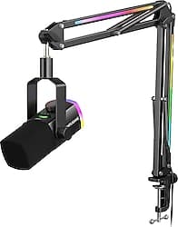 Fifine Ampligame AM8PROT XLR/USB RGB Dinamik Mikrofon Seti ürün görseli