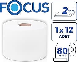 Focus Optimum İçten Çekmeli 80 mt 12'li Tuvalet Kağıdı ürün görseli