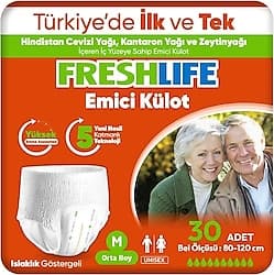 Freshlife Emici Külot Orta Boy M 30'lu Hasta Bezi ürün görseli