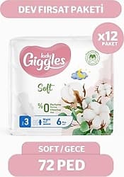 Giggles Lady Soft Gece 6'lı 12 Adet Hijyenik Ped ürün görseli
