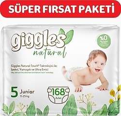 Giggles Natural 5 Numara Junior 168'li Bebek Bezi ürün görseli
