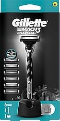 Gillette Mach3 Charcoal Standlı 6 Başlıklı Tıraş Bıçağı ürün görseli