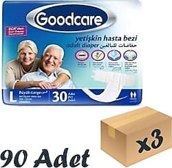 Goodcare Belbantlı Büyük Boy L 30'lu 3 Adet Hasta Bezi ürün görseli
