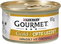 Gourmet Gold Çifte Lezzet Hindili ve Ördekli 85 gr Yetişkin Konserve Kedi Maması ürün görseli