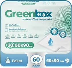 Greenbox 60x90 cm 30'lu 2 Adet Yatak Koruyucu Örtü ürün görseli
