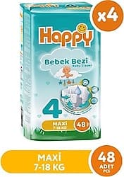 Happy 4 Numara Maxi 192'li Bebek Bezi ürün görseli