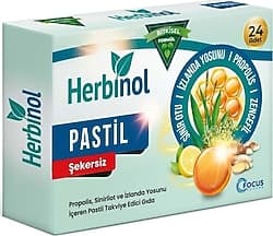 Herbinol Propolis Sinirliot ve İzlanda Yosunu 24'lü Pastil ürün görseli