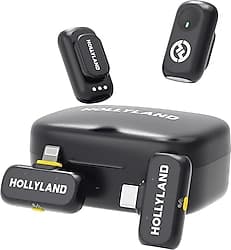 Hollyland LARK A1 Combo Siyah 2'li Kablosuz Yaka Mikrofonu ürün görseli