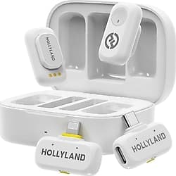Hollyland LARK A1 Combo Beyaz 2'li Kablosuz Yaka Mikrofonu ürün görseli