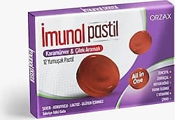 İmunol Kara Mürver ve Çilek Aromalı 12'li Pastil ürün görseli