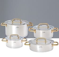 Jumbo Metalix Titanyum Gold 8 Parça Tencere Seti ürün görseli