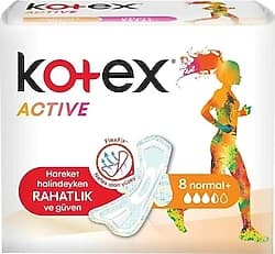 Kotex Active Normal 8'li Hijyenik Ped ürün görseli