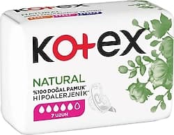Kotex Natural Hipoalerjenik Hijyenik Ped Uzun 7'li ürün görseli
