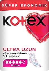 Kotex Ultra Hijyenik Ped Ekonomik Uzun 18'li ürün görseli