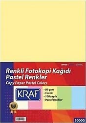 Kraf Pastel 5 Renk 100 Yaprak Fotokopi Kağıdı ürün görseli
