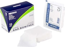 Kuteks Steril Gaz Kompres 4 Kat 7,5cm x 7,5cm 50'li ürün görseli