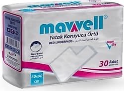 Mavvell Hasta Altı Yatak Koruyucu Örtü 60x90cm 30'lu ürün görseli