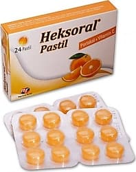 Mega-Farma Heksoral Portakal ve C Vitaminli 24'lü Pastil ürün görseli