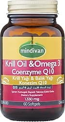 Mindivan Krill Oil Omega 3 Coenzyme Q10 60 Kapsül ürün görseli