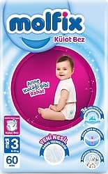 Molfix 3 Numara Midi 60'lı Külot Bez ürün görseli