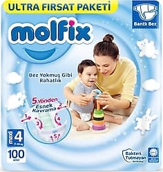 Molfix 4 Numara Maxi 100'lü Bebek Bezi ürün görseli
