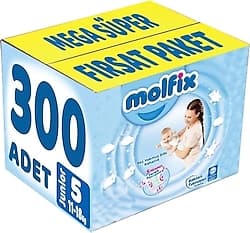 Molfix 5 Numara Junior 100'lü 3 Adet Bebek Bezi ürün görseli