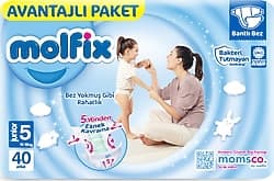 Molfix 5 Numara Junior 40'lı Bebek Bezi ürün görseli