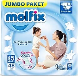 Molfix 5 Numara Junior 48'li Bebek Bezi ürün görseli