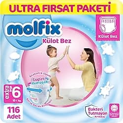 Molfix 6 Numara Extra Large 58'li 2 Adet Külot Bez ürün görseli