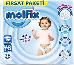 Molfix 6 Numara Extra Large 38'li Bebek Bezi ürün görseli
