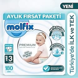 Molfix Premium 3 Numara Midi 60'lı 3 Adet Bebek Bezi ürün görseli