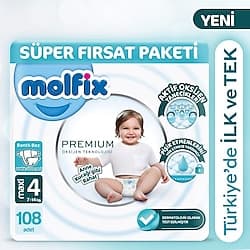 Molfix Premium 4 Numara Maxi 54'lü 2 Adet Bebek Bezi ürün görseli
