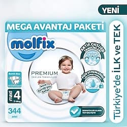 Molfix Premium 4 Numara Maxi 86'lı 4 Adet Bebek Bezi ürün görseli