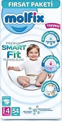 Molfix Premium Smart Fit 4 Numara Maxi 54'lü Bebek Bezi ürün görseli
