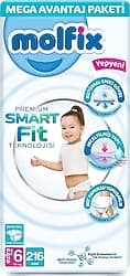 Molfix Premium Smart Fit 6 Numara Ekstra Large 54'lü 4 Adet Bebek Bezi ürün görseli