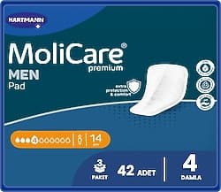 Molicare Premium Men 4 Damla 14'lü 3 Adet Mesane Pedi ürün görseli