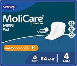 Molicare Premium Men 4 Damla 14'lü 6 Adet Mesane Pedi ürün görseli