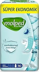 Molped Antibakteriyel Hijyenik Ped Gece 16'lı ürün görseli