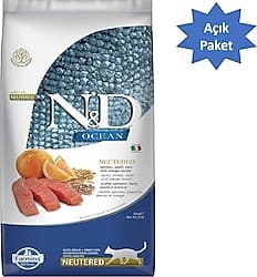 N&D Ocean Düşük Tahıllı Kısırlaştırılmış Somonlu ve Portakallı 1 kg Kedi Maması - Açık Paket ürün görseli