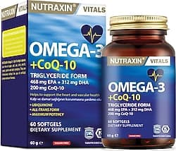 Nutraxin Omega 3 + CoQ-10 60 Yumuşak Kapsül ürün görseli