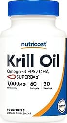 Nutricost Krill Oil 1000 mg 60 Softgel ürün görseli