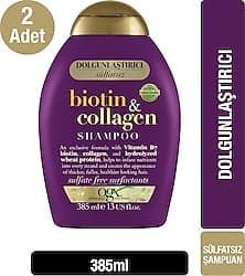 Ogx Biotin & Collagen Dolgunlaştırıcı 385 ml 2 Adet Sülfatsız Şampuan ürün görseli