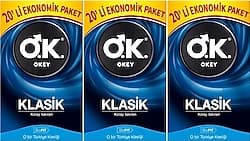 Okey Klasik 20'li 3 Adet Prezervatif ürün görseli