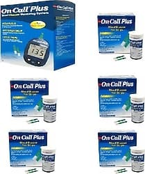 On Call Plus Şeker Ölçüm Cihazı + 50'li 5 Kutu Ölçüm Çubuğu ürün görseli
