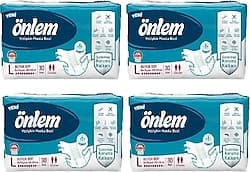 Önlem Tekstil Yüzeyli Belbantlı Büyük Boy L 30'lu 4 Adet Hasta Bezi ürün görseli