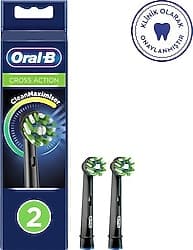 Oral-B Cross Action Clean Maximiser Siyah 2'li Diş Fırçası Başlığı ürün görseli