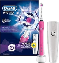 Oral-B Pro 750 3D White Pembe Şarjlı Diş Fırçası ürün görseli