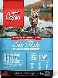 Orijen Six Fish Tahılsız Balıklı 5.4 kg Yetişkin Kedi Maması ürün görseli
